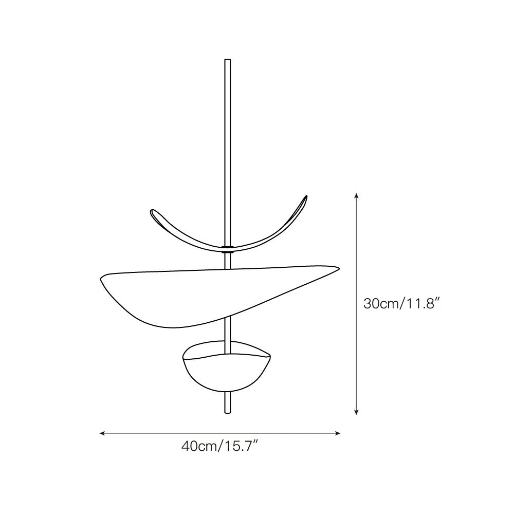 Ravelixx Lampe Suspendue en Métal Flottante Nordic Premium-Cielum