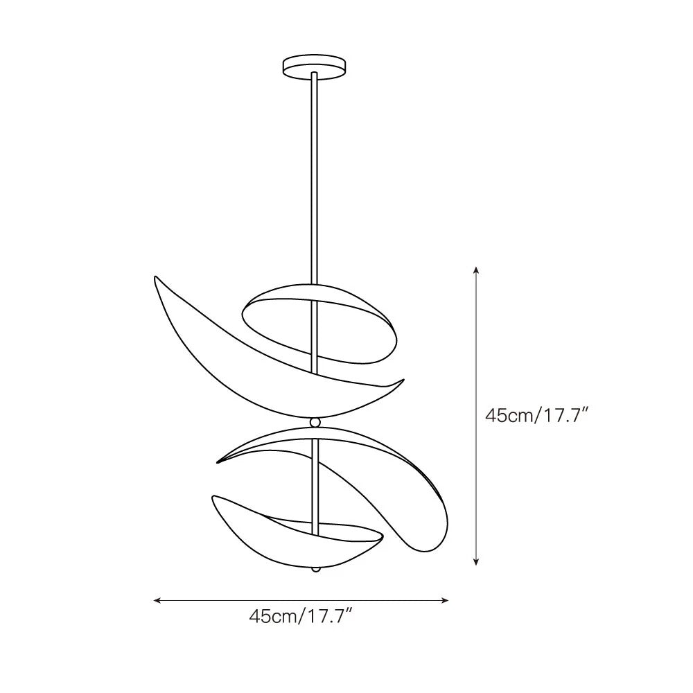 Ravelixx Lampe Suspendue en Métal Flottante Nordic Premium-Cielum