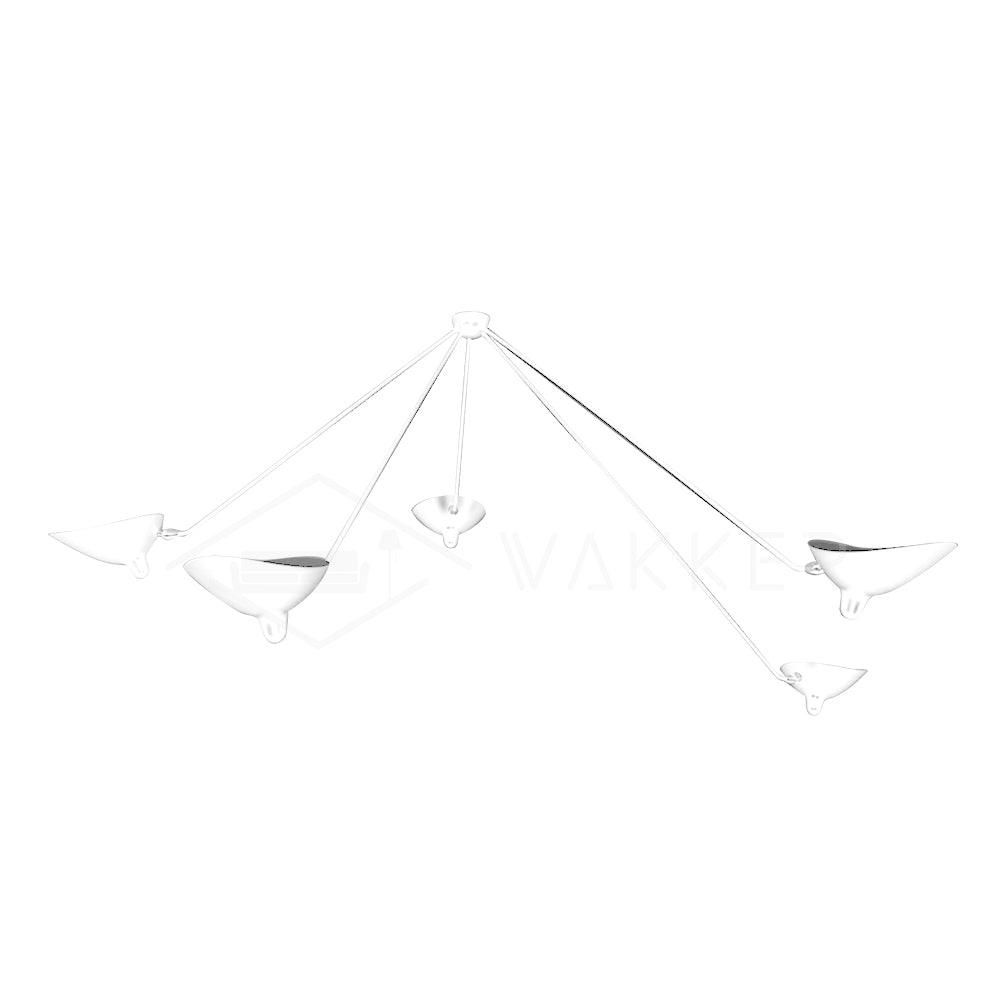 Rixor Plafonnier Trois Bras Noir Sculptural-Cielum
